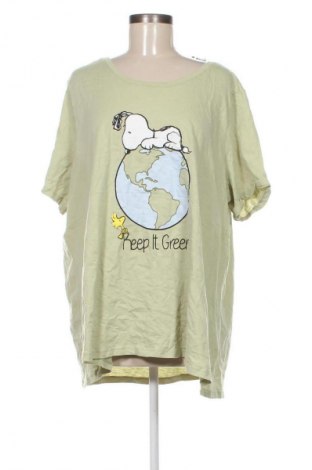 Γυναικείο t-shirt Snoopy, Μέγεθος 3XL, Χρώμα Πράσινο, Τιμή 10,99 €