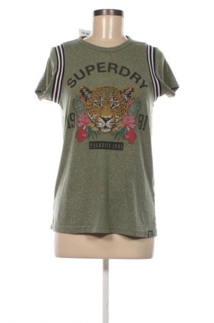 Γυναικείο t-shirt Superdry, Μέγεθος M, Χρώμα Πράσινο, Τιμή 22,64 €