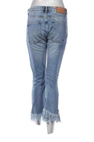 Damskie jeansy Zara Trafaluc, Rozmiar S, Kolor Niebieski, Cena 38,99 zł