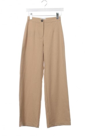 Damskie spodnie Bershka, Rozmiar XS, Kolor Beżowy, Cena 69,99 zł