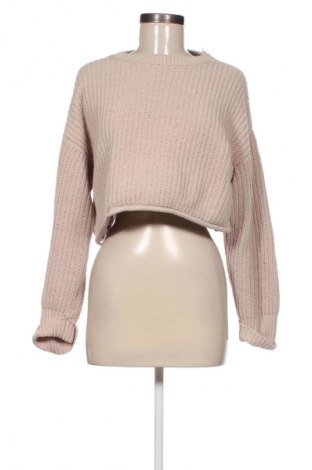 Damski sweter Bershka, Rozmiar S, Kolor Beżowy, Cena 68,33 zł