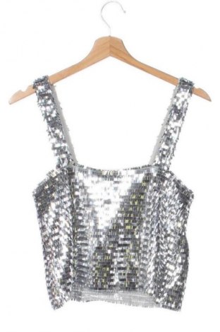 Top de femei Zara, Mărime XS, Culoare Argintiu, Preț 48,90 Lei