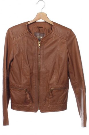 Damen Lederjacke Mango, Größe XS, Farbe Braun, Preis 41,63 €