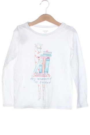 Dziecięca bluzka Carter's, Rozmiar 5-6y/ 116-122 cm, Kolor Biały, Cena 27,59 zł