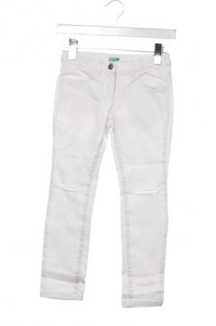 Dziecięce spodnie United Colors Of Benetton, Rozmiar 7-8y/ 128-134 cm, Kolor Biały, Cena 48,19 zł