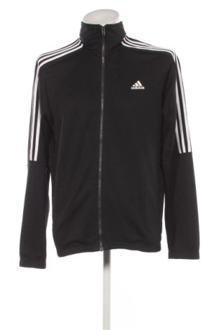 Ανδρική αθλητική ζακέτα Adidas, Μέγεθος L, Χρώμα Μαύρο, Τιμή 30,99 €