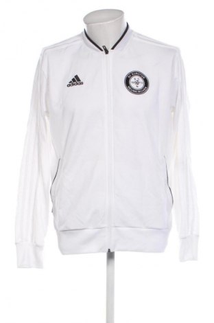 Ανδρική αθλητική ζακέτα Adidas, Μέγεθος L, Χρώμα Λευκό, Τιμή 30,99 €