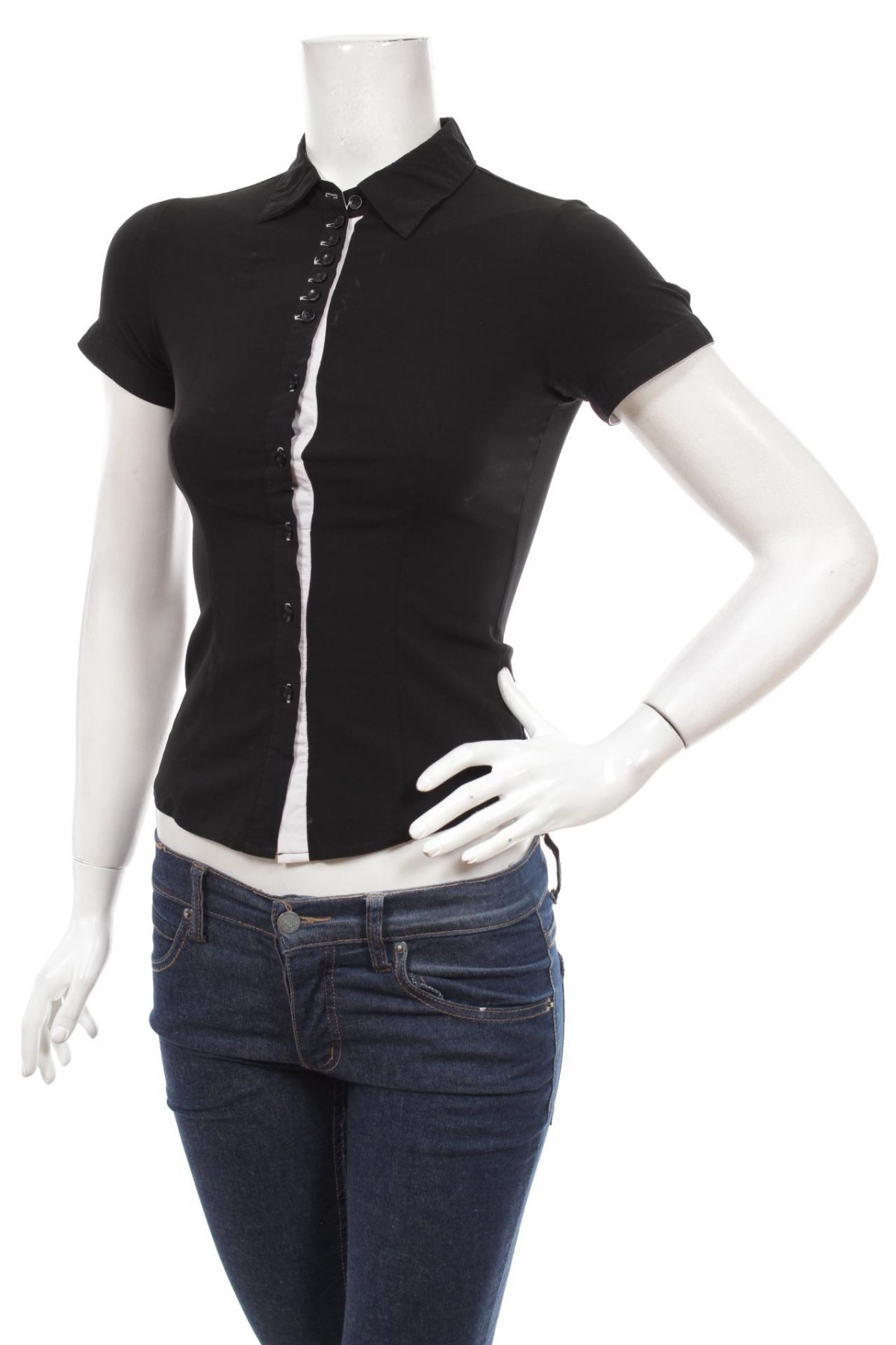 Γυναικείο πουκάμισο, Μέγεθος S, Χρώμα Μαύρο, Τιμή 11,13 €