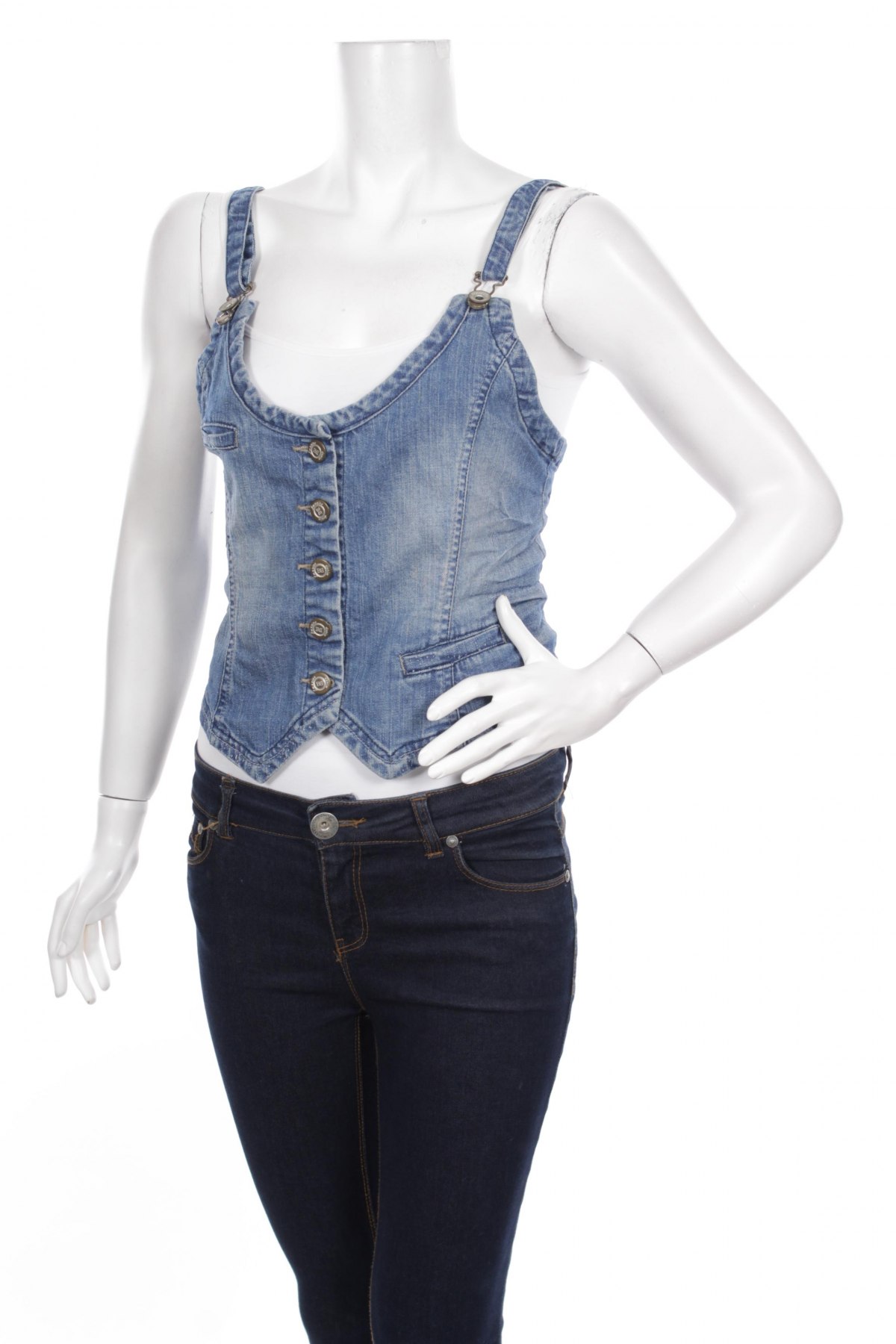 Γυναικείο πουκάμισο Bershka, Μέγεθος L, Χρώμα Μπλέ, Τιμή 10,82 €