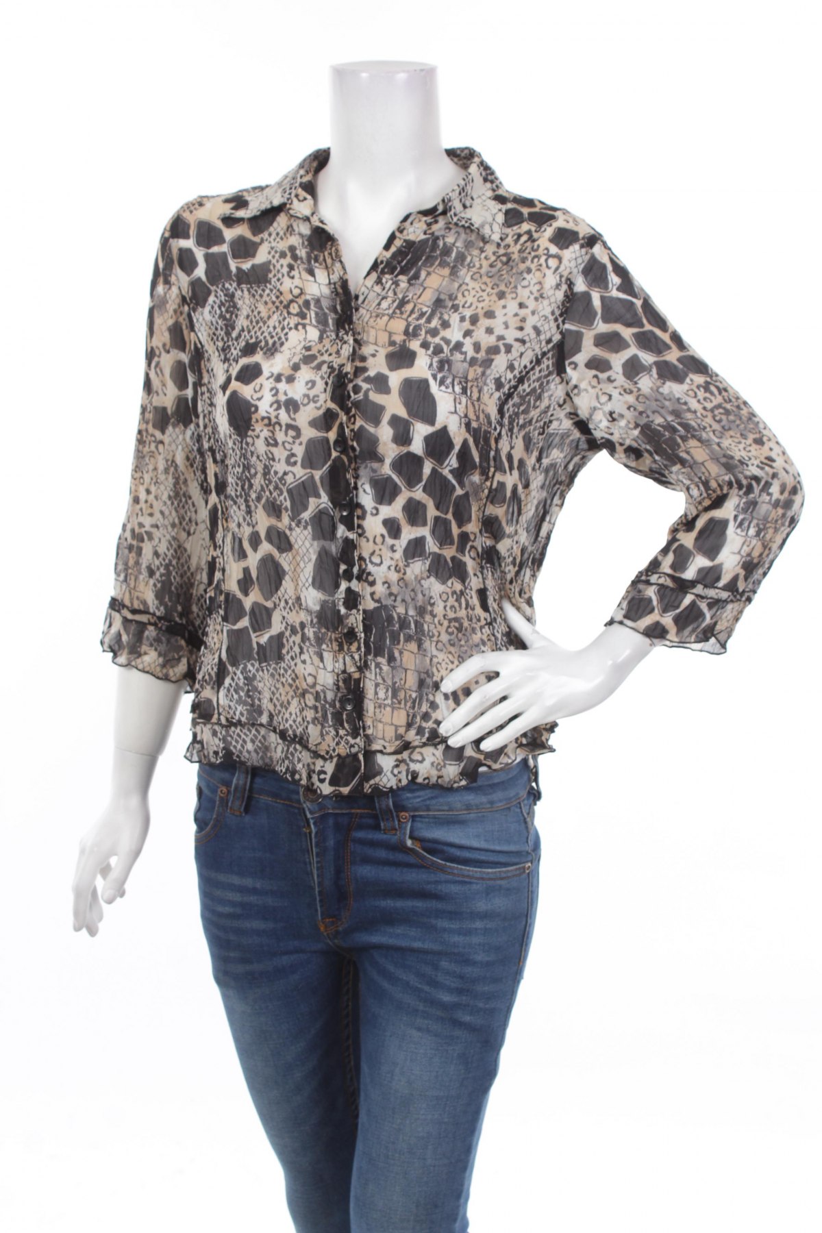 Γυναικείο πουκάμισο Canda, Μέγεθος M, Χρώμα Πολύχρωμο, Τιμή 15,46 €