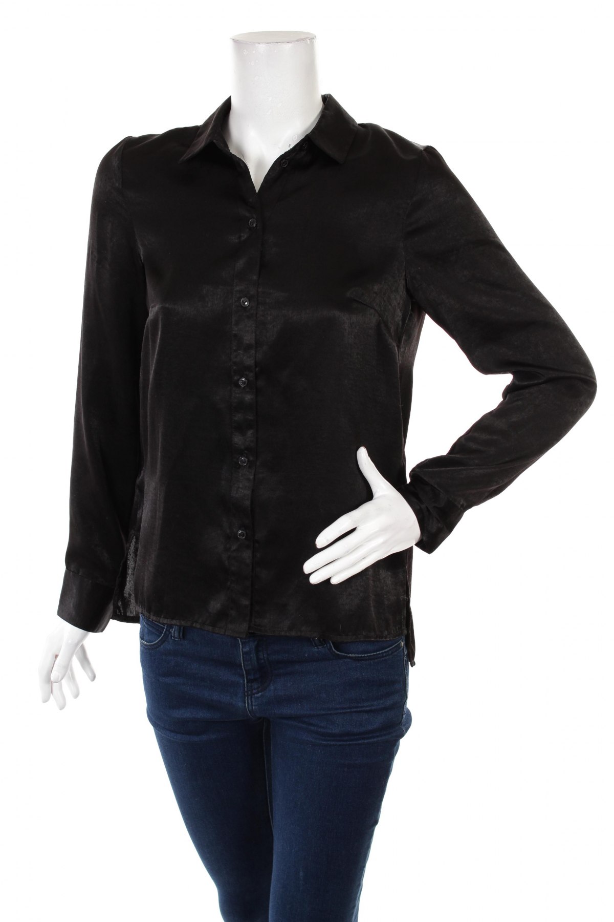 Γυναικείο πουκάμισο H&M Divided, Μέγεθος S, Χρώμα Μαύρο, Τιμή 15,46 €