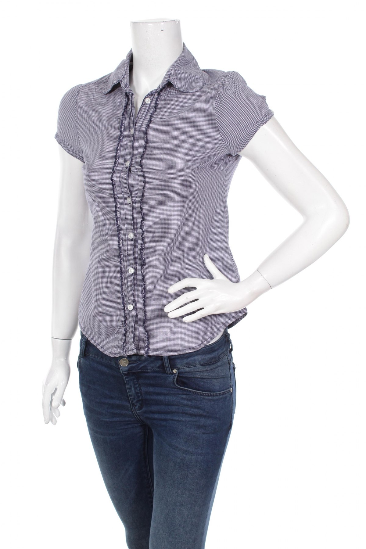 Γυναικείο πουκάμισο H&M L.o.g.g, Μέγεθος XS, Χρώμα Μπλέ, Τιμή 11,34 €