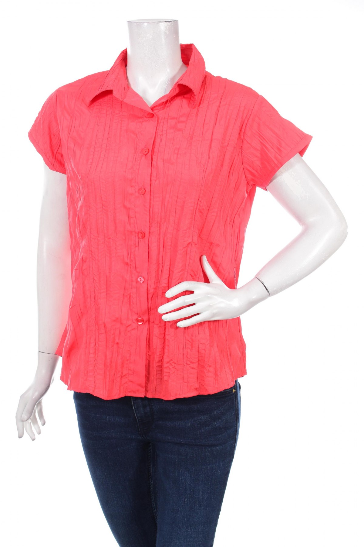 Γυναικείο πουκάμισο Okay, Μέγεθος L, Χρώμα Κόκκινο, Τιμή 11,13 €