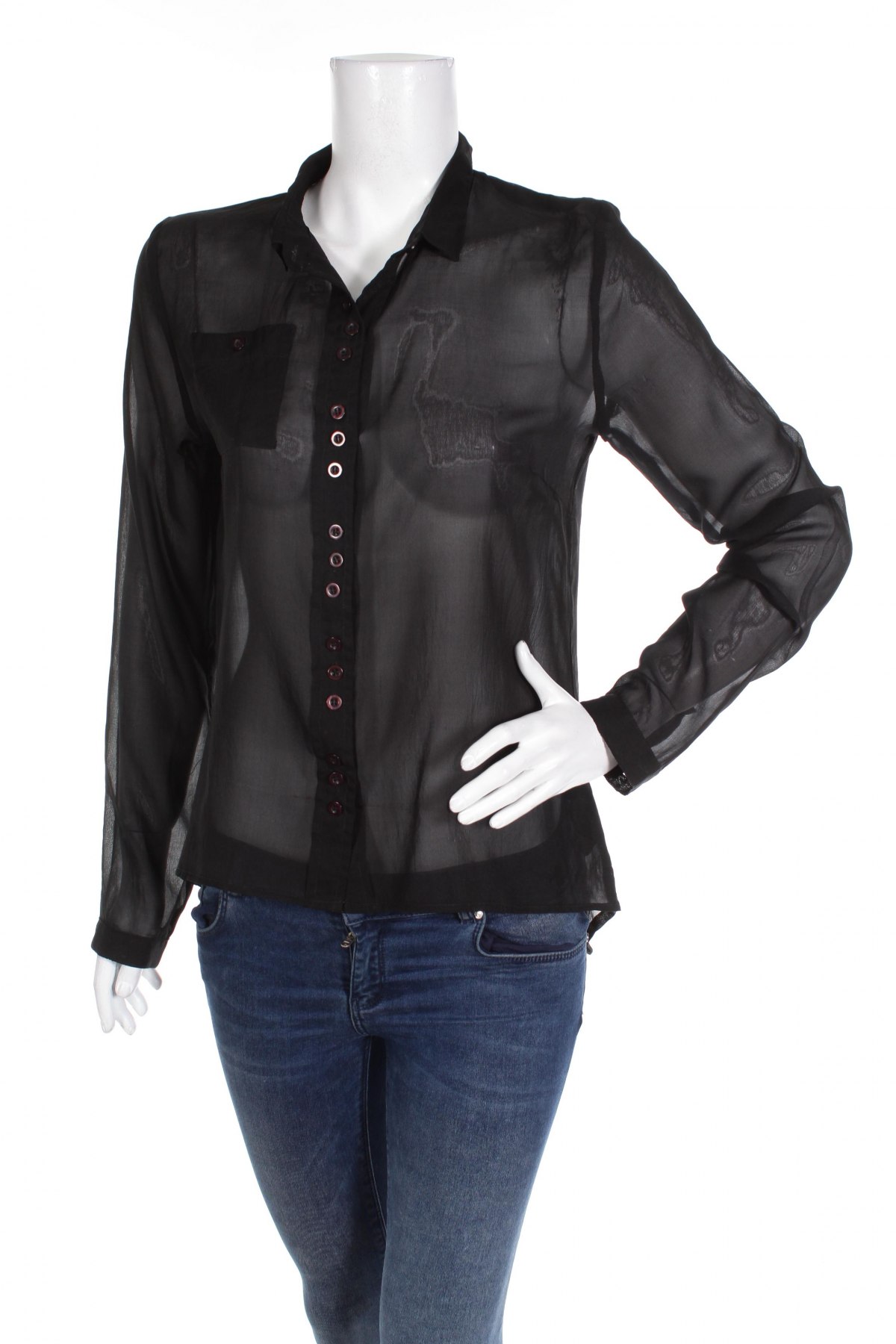 Γυναικείο πουκάμισο Sisters Point, Μέγεθος S, Χρώμα Μαύρο, Τιμή 20,10 €