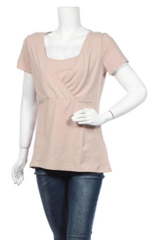 Блуза за бременни H&M Mama, Размер L, Цвят Бежов, 96% памук, 4% еластан, Цена 27,30 лв.