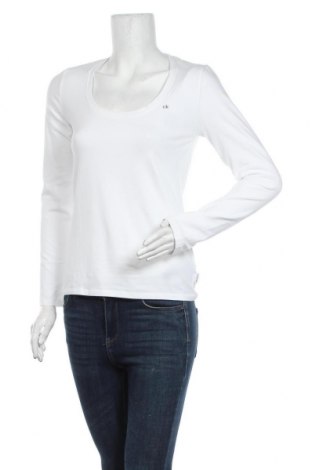 Damen Shirt Calvin Klein, Größe L, Farbe Weiß, 94% Baumwolle, 6% Elastan, Preis 53,19 €