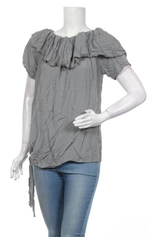 Дамска блуза Made In Italy, Размер L, Цвят Сив, Вискоза, Цена 10,76 лв.