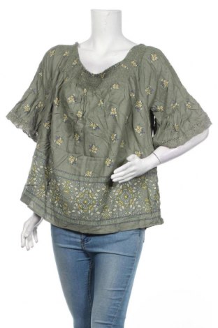 Дамска блуза Maurices, Размер M, Цвят Зелен, Вискоза, Цена 17,01 лв.