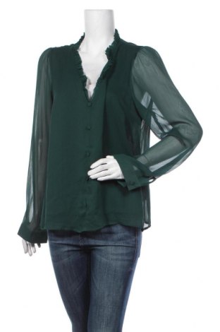 Дамска блуза Naf Naf, Размер XL, Цвят Зелен, Вискоза, Цена 48,10 лв.