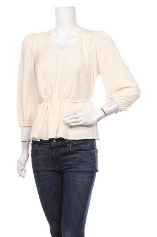Bluză de femei Naf Naf, Mărime S, Culoare Ecru, 81% viscoză, 16% poliester, 3% elastan, Preț 168,92 Lei
