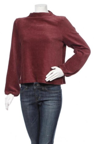 Дамска блуза Pieces, Размер M, Цвят Червен, 65% памук, 33% полиестер, 2% еластан, Цена 38,35 лв.