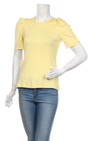 Bluză de femei Pieces, Mărime L, Culoare Galben, 95% bumbac, 5% elastan, Preț 96,71 Lei