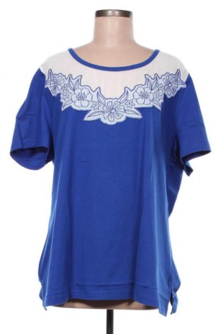 Damen Shirt Sheego, Größe XXL, Farbe Blau, Baumwolle, Preis 30,54 €