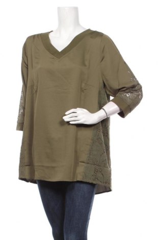 Damen Shirt Sheego, Größe XL, Farbe Grün, 53% Viskose, 47% Polyester, Preis 26,68 €