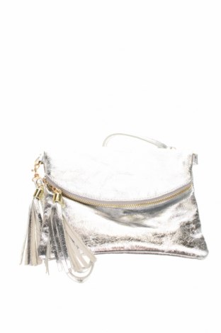Γυναικεία τσάντα, Χρώμα Γκρί, Γνήσιο δέρμα, Τιμή 26,14 €