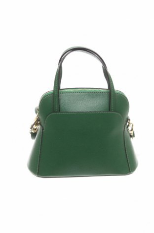 Дамска чанта Biscote, Цвят Зелен, Естествена кожа, Цена 259,35 лв.