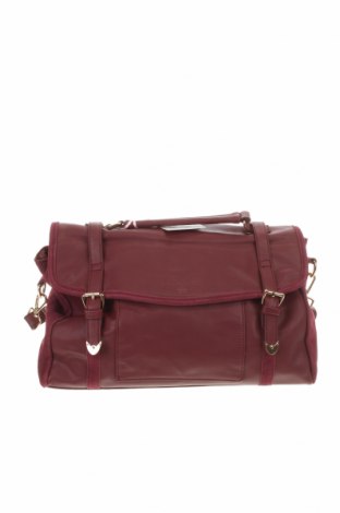 Дамска чанта Rue Princesse, Цвят Червен, Естествен велур, еко кожа, Цена 135,85 лв.