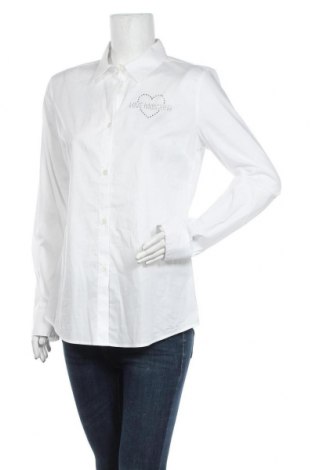 Γυναικείο πουκάμισο Love Moschino, Μέγεθος M, Χρώμα Λευκό, 97% βαμβάκι, 3% ελαστάνη, Τιμή 100,81 €