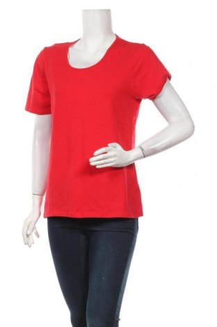 Damski T-shirt Chicoree, Rozmiar XL, Kolor Czerwony, 95% bawełna, 5% elastyna, Cena 70,37 zł