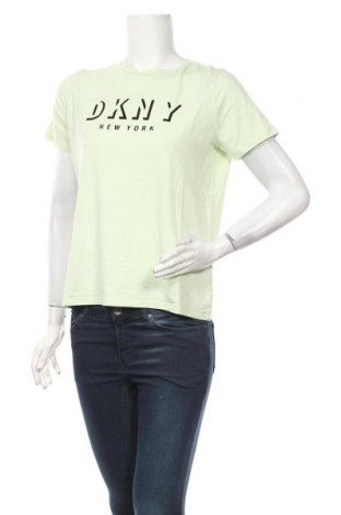 Damski T-shirt DKNY, Rozmiar S, Kolor Zielony, 58% bawełna, 38% modal, 4% elastyna, Cena 108,75 zł