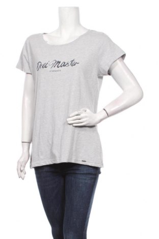 Γυναικείο t-shirt Dreimaster, Μέγεθος XL, Χρώμα Γκρί, 93% βαμβάκι, 7% πολυεστέρας, Τιμή 28,70 €