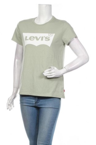 Damen T-Shirt Levi's, Größe M, Farbe Grün, Baumwolle, Preis 28,46 €