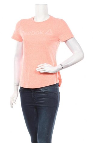 Дамска тениска Reebok, Размер M, Цвят Оранжев, 53% памук, 47% полиестер, Цена 33,60 лв.