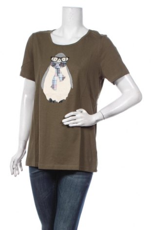 Damen T-Shirt Sheego, Größe L, Farbe Grün, Baumwolle, Preis 18,94 €