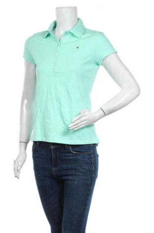 Дамска тениска Tommy Hilfiger, Размер S, Цвят Зелен, 94% памук, 6% еластан, Цена 35,70 лв.