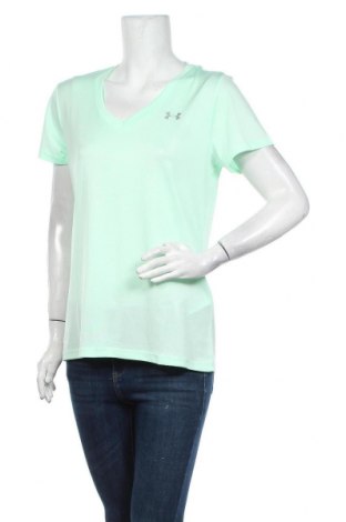 Дамска тениска Under Armour, Размер M, Цвят Зелен, Полиестер, Цена 37,95 лв.