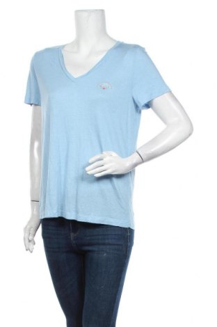 Дамска тениска Vero Moda, Размер M, Цвят Син, 99% вискоза, 1% метални нишки, Цена 20,80 лв.