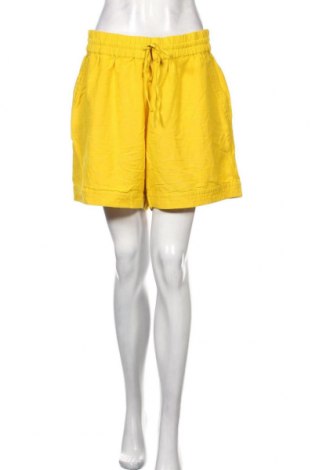 Γυναικείο κοντό παντελόνι Junarose, Μέγεθος XL, Χρώμα Κίτρινο, 50% βισκόζη, 35% βαμβάκι, 15% λινό, Τιμή 17,18 €