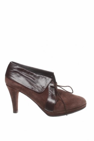 Дамски обувки, Размер 40, Цвят Кафяв, Естествен велур, естествена кожа, Цена 14,28 лв.