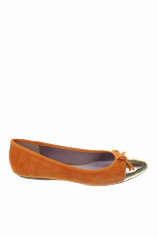 Дамски обувки Pier One, Размер 41, Цвят Оранжев, Естествен велур, Цена 54,50 лв.