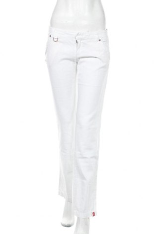 Damskie spodnie Edc By Esprit, Rozmiar M, Kolor Biały, 55% len, 45% wiskoza, Cena 106,35 zł