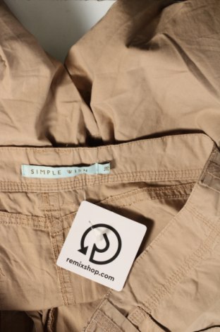 Γυναικείο παντελόνι Simple Wish, Μέγεθος M, Χρώμα  Μπέζ, Βαμβάκι, Τιμή 13,64 €