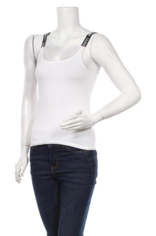 Damska koszulka na ramiączkach Fb Sister, Rozmiar S, Kolor Biały, 95% bawełna, 5% elastyna, Cena 67,17 zł