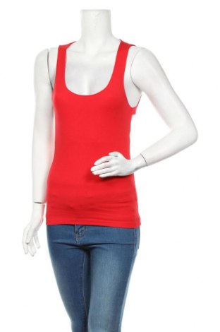 Damska koszulka na ramiączkach Mango, Rozmiar M, Kolor Czerwony, 95% bawełna, 5% elastyna, Cena 67,17 zł