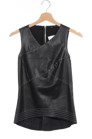 Tricou de damă Zara, Mărime XS, Culoare Negru, Piele ecologică, Preț 187,50 Lei