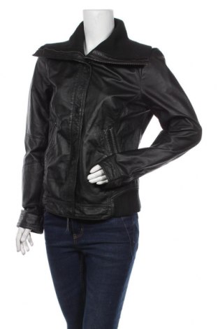 Dámska kožená bunda  ONLY, Veľkosť L, Farba Čierna, Pravá koža , bavlna, polyester, Cena  63,28 €